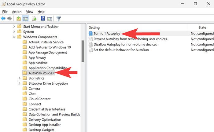Turn off AutoPlay policy