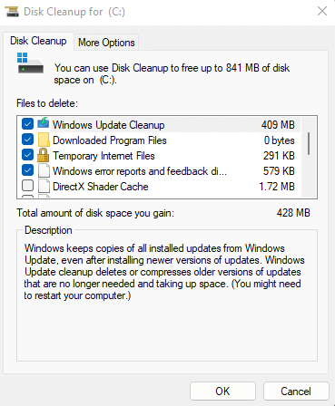 disk cleanup